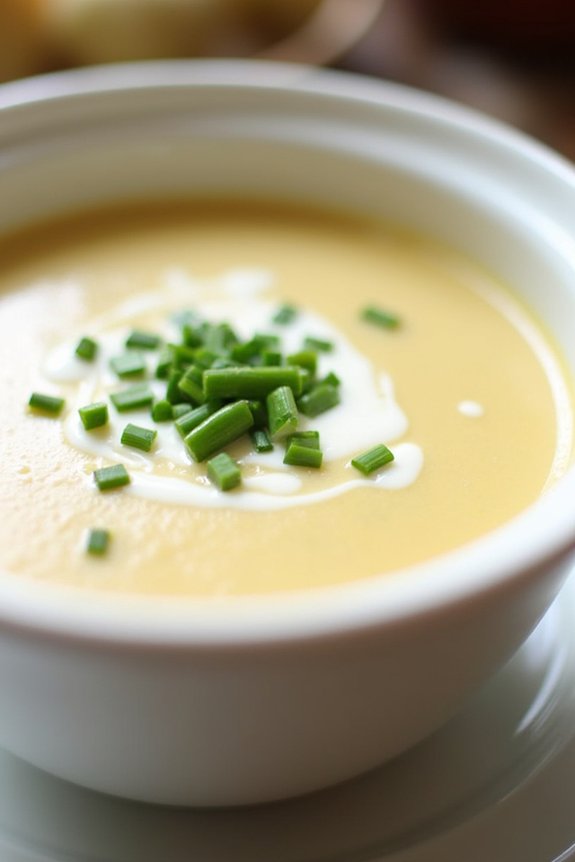 creamy potato leek bisque
