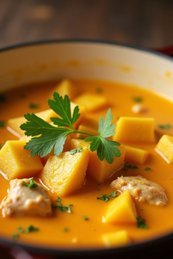 creamy pumpkin chicken stew