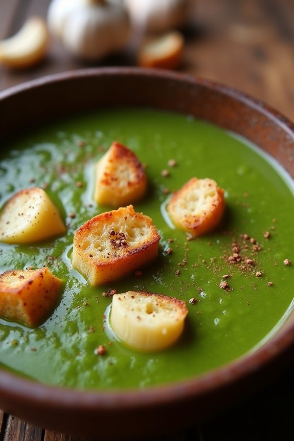 creamy roasted garlic soup