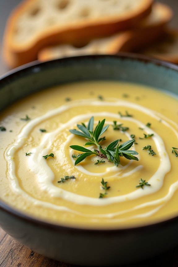 creamy roasted garlic soup