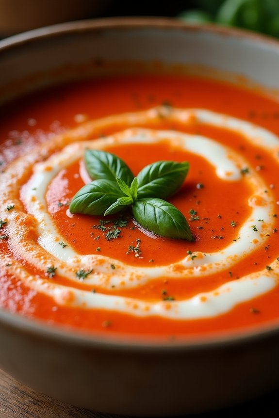 creamy roasted pepper bisque