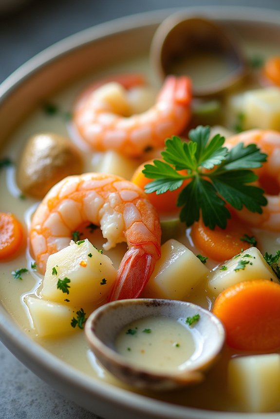 creamy seafood chowder stew
