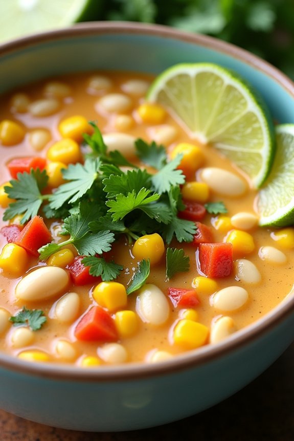 creamy southwestern bean chowder