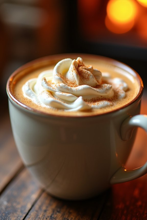 creamy spiced holiday latte