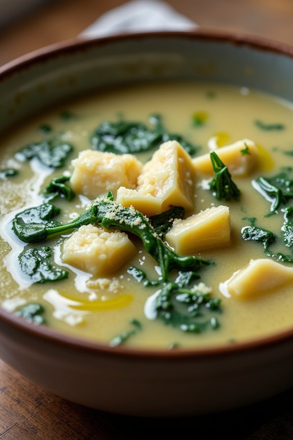 creamy spinach artichoke soup