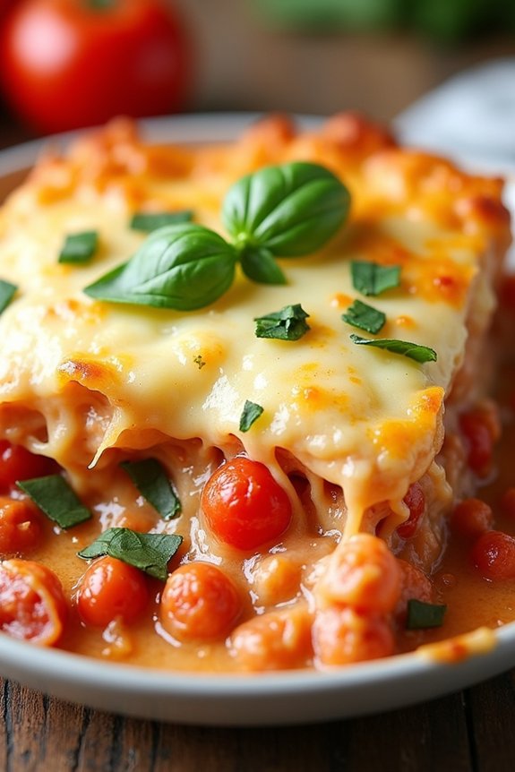 creamy tomato basil bake
