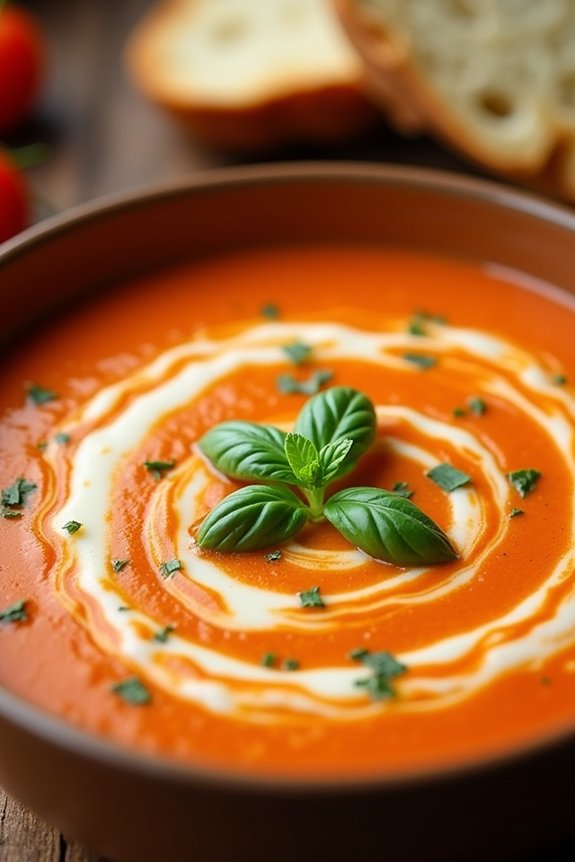 creamy tomato basil bisque