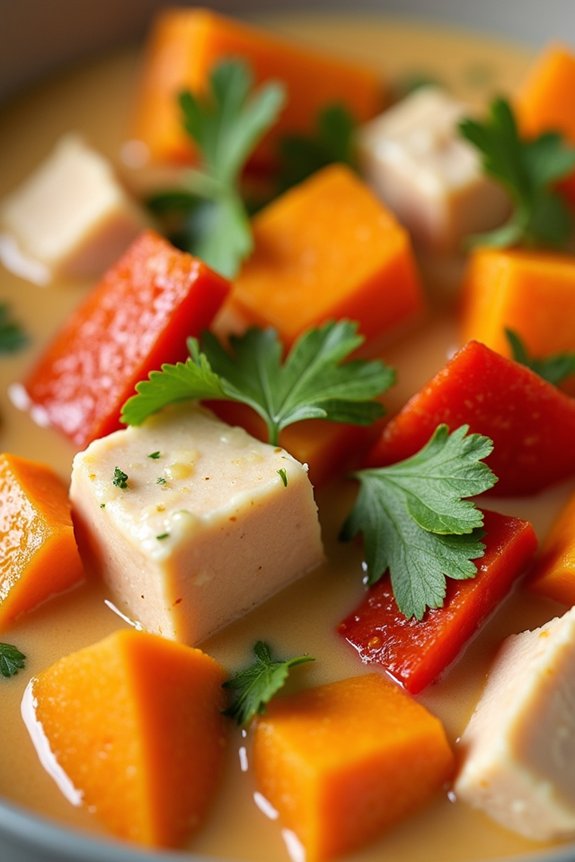 creamy turkey sweet potato stew