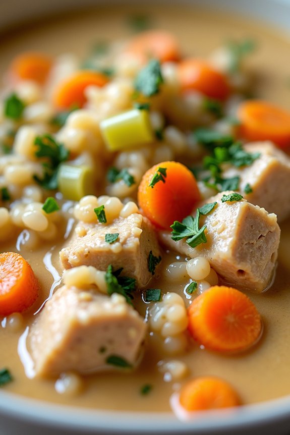 creamy turkey wild rice stew
