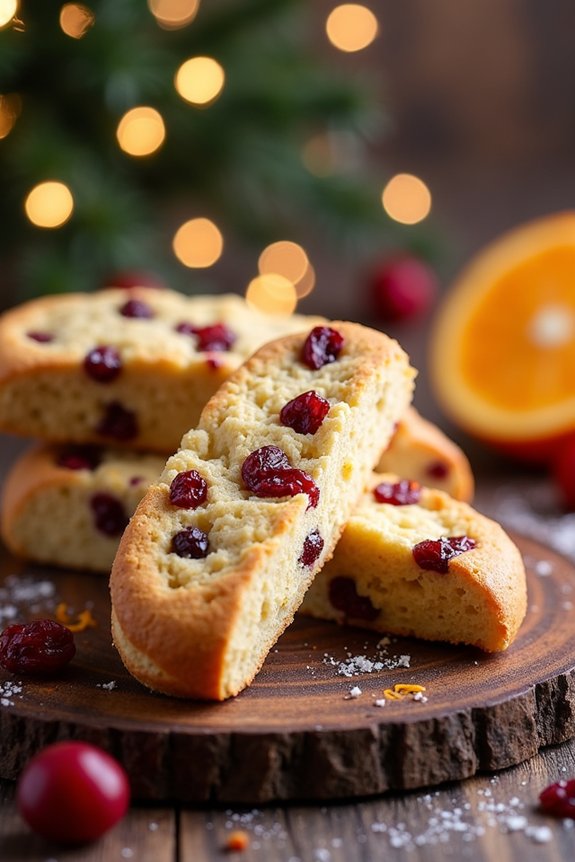crisp cranberry orange biscotti