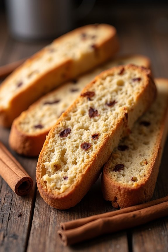 crispy cinnamon almond biscotti