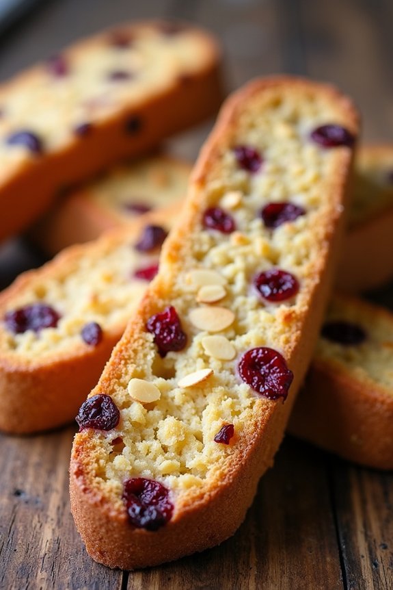 crunchy almond cranberry biscotti