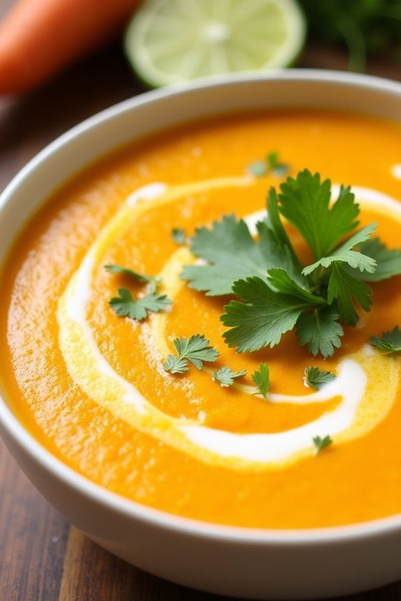 curried carrot coconut soup