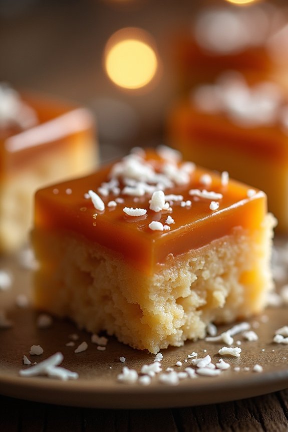 dairy free coconut caramel squares