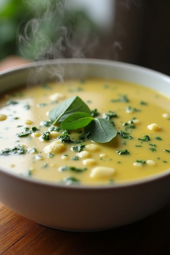 dairy free creamy spinach soup
