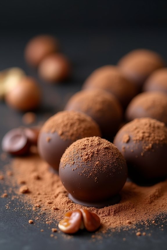 dairy free hazelnut chocolate truffles