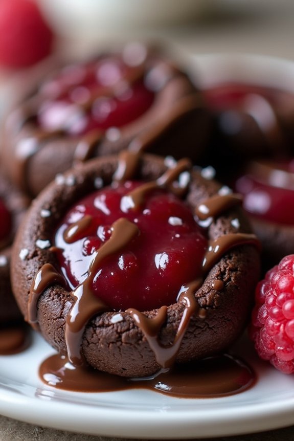 dark chocolate raspberry cookies