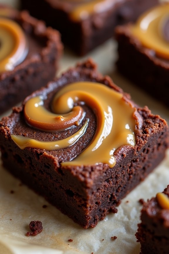 decadent caramel brownie dessert