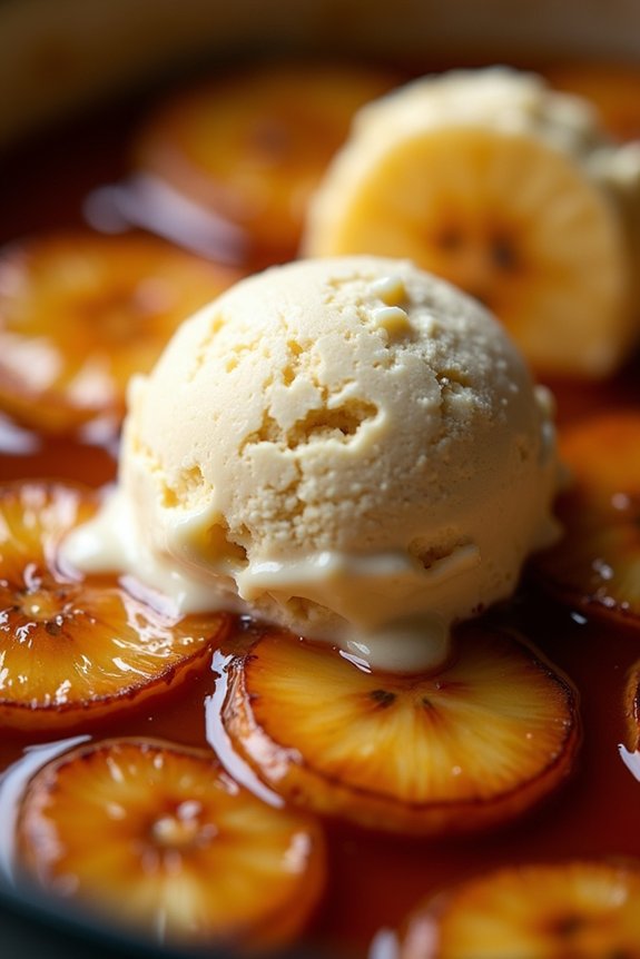 decadent caramelized banana dessert