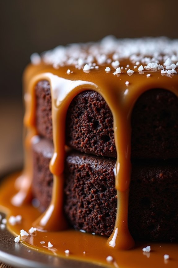 decadent chocolate caramel cake