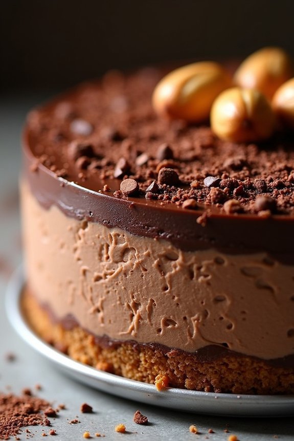 decadent chocolate hazelnut cheesecake