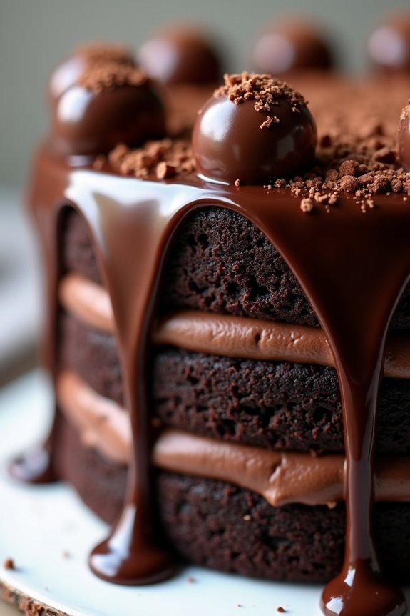 decadent chocolate truffle cake