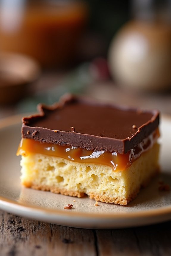 decadent layered caramel dessert