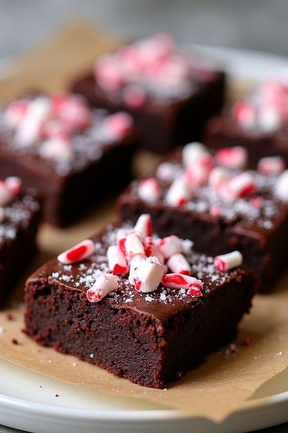 decadent peppermint chocolate brownies
