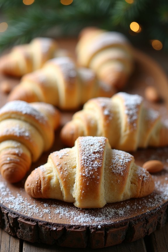 delicate almond crescent cookies