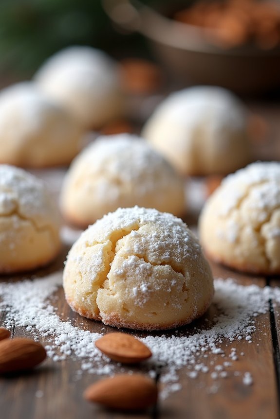delicate almond snowball cookies