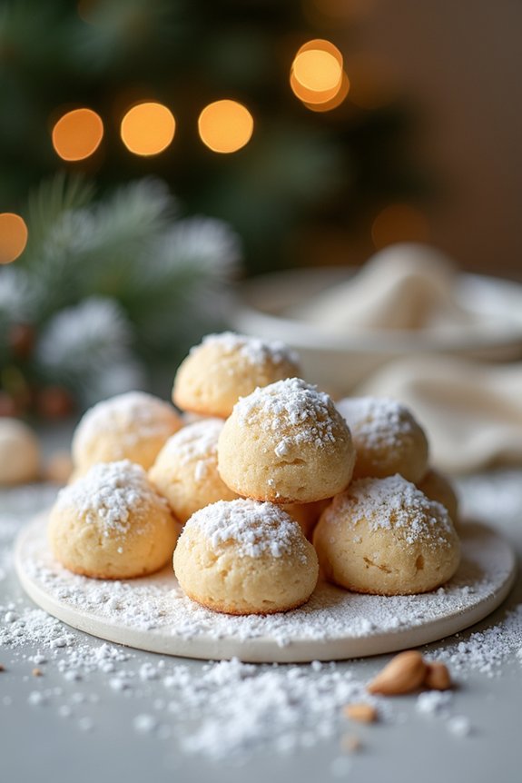 delicate almond snowball cookies