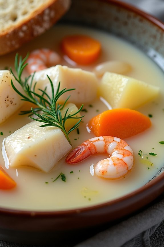delicate scandinavian fish soup