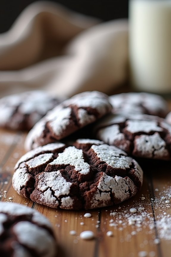 delicious chocolate crinkle cookies