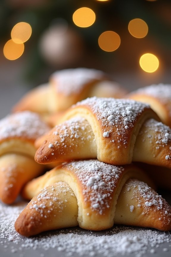 delicious holiday almond crescents