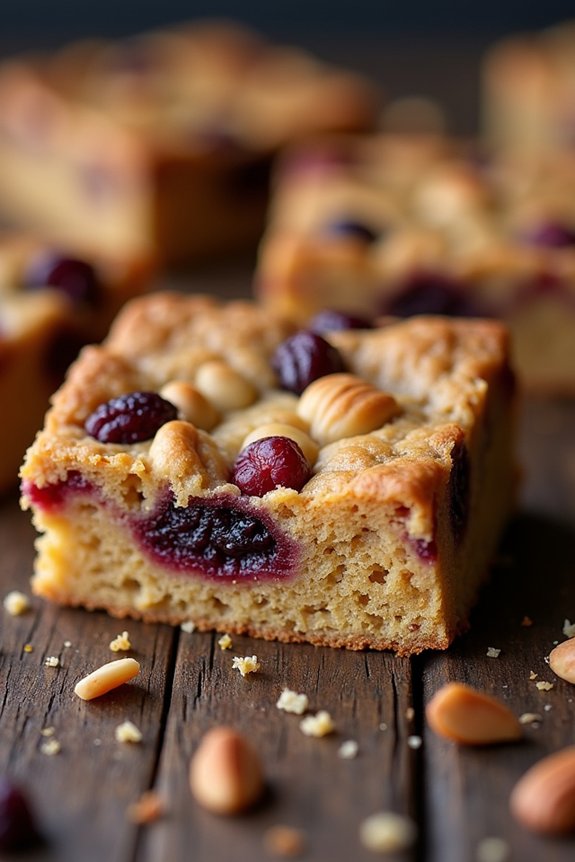 delicious holiday fruitcake bars