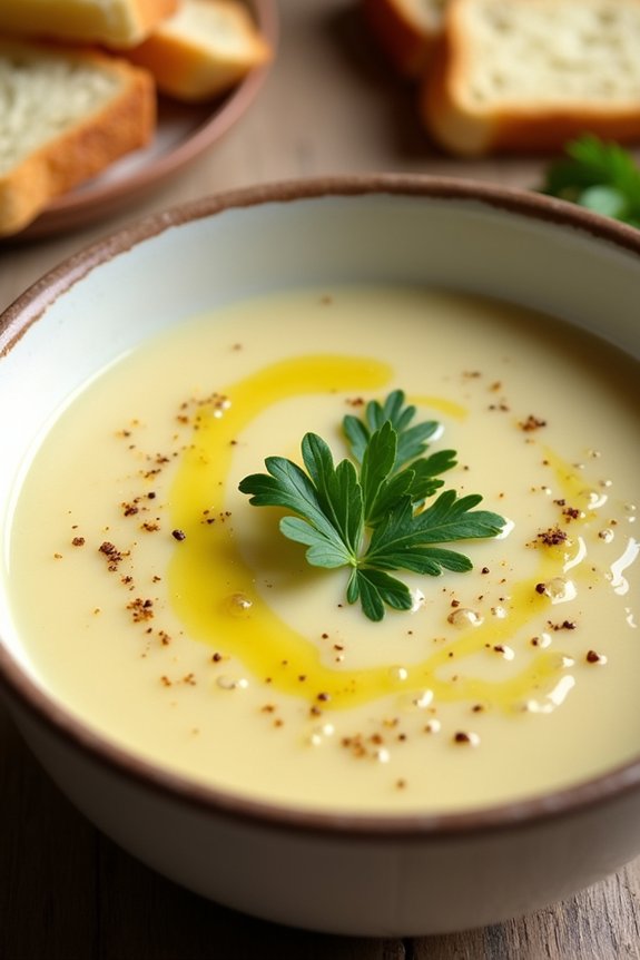 delicious roasted garlic soup