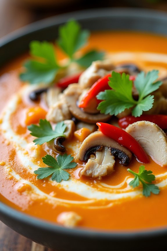delicious thai coconut soup