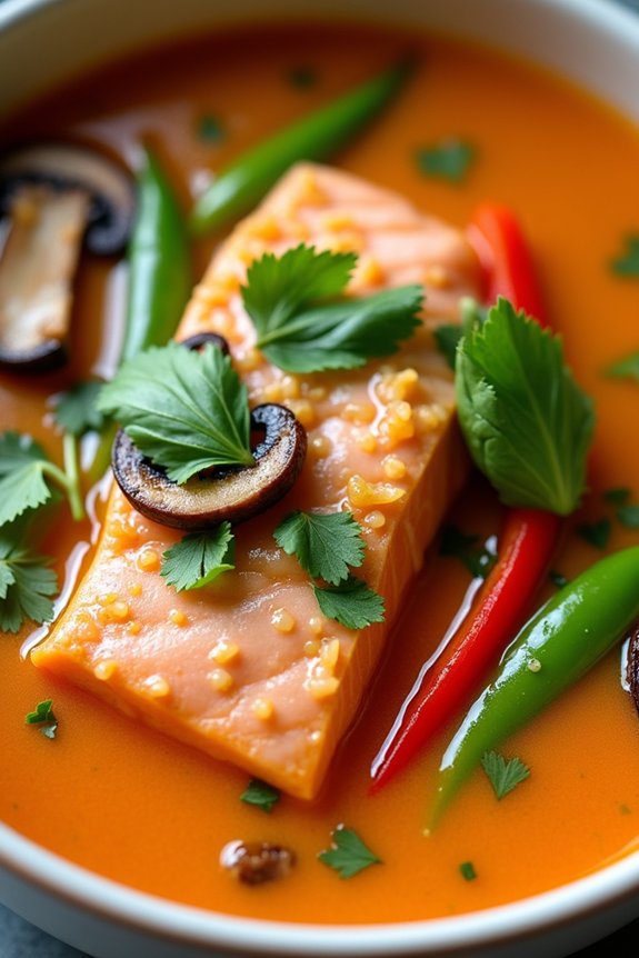 delicious thai inspired salmon soup