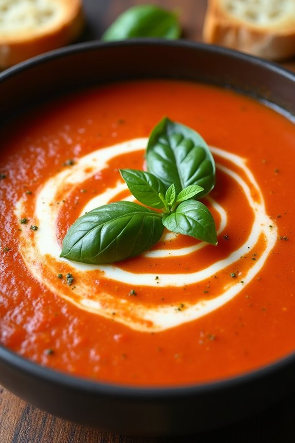 delicious tomato basil soup