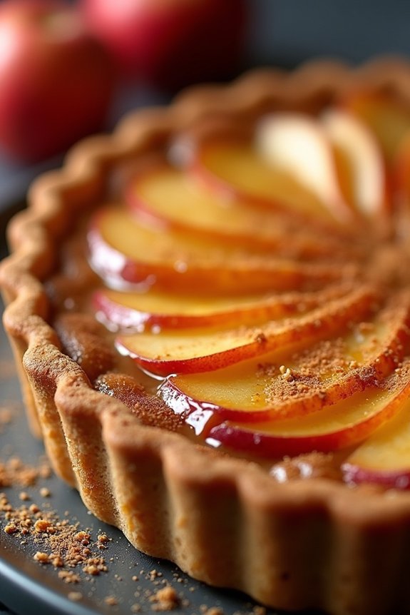 delicious vegan caramel apple tart