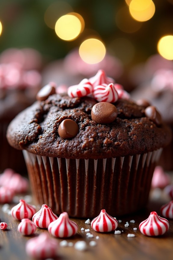 delightful chocolate peppermint muffins