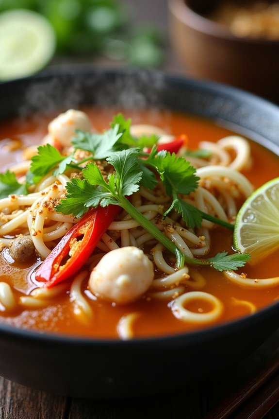delightful crab noodle soup