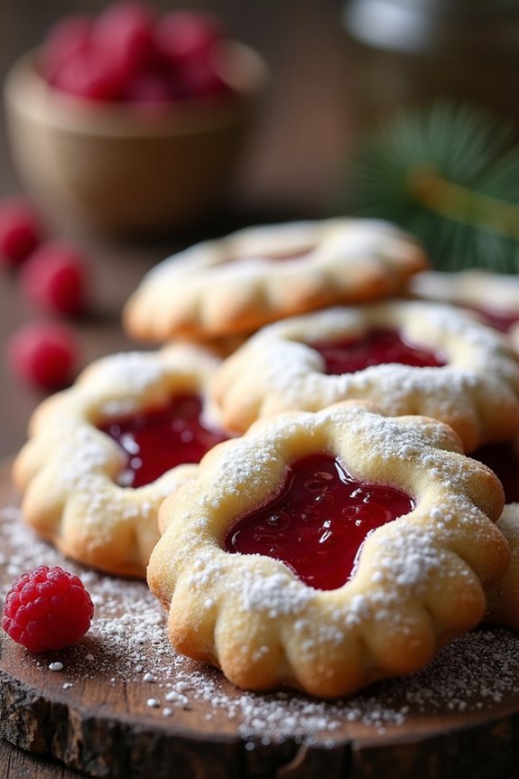 delightful holiday raspberry cookies