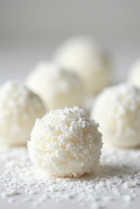 delightful snowy chocolate truffles