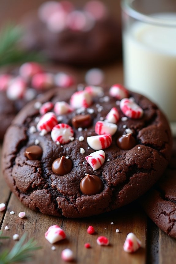 double chocolate peppermint cookies