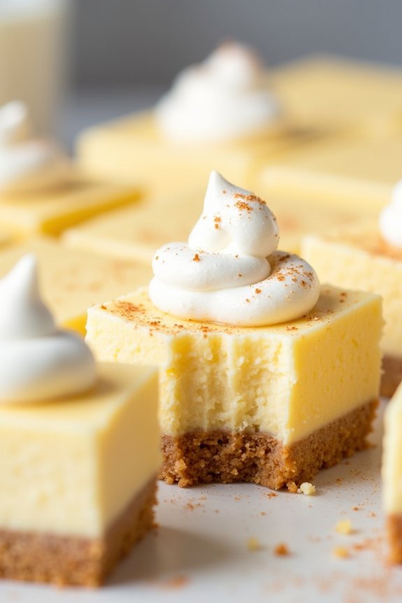 eggnog cheesecake bars recipe