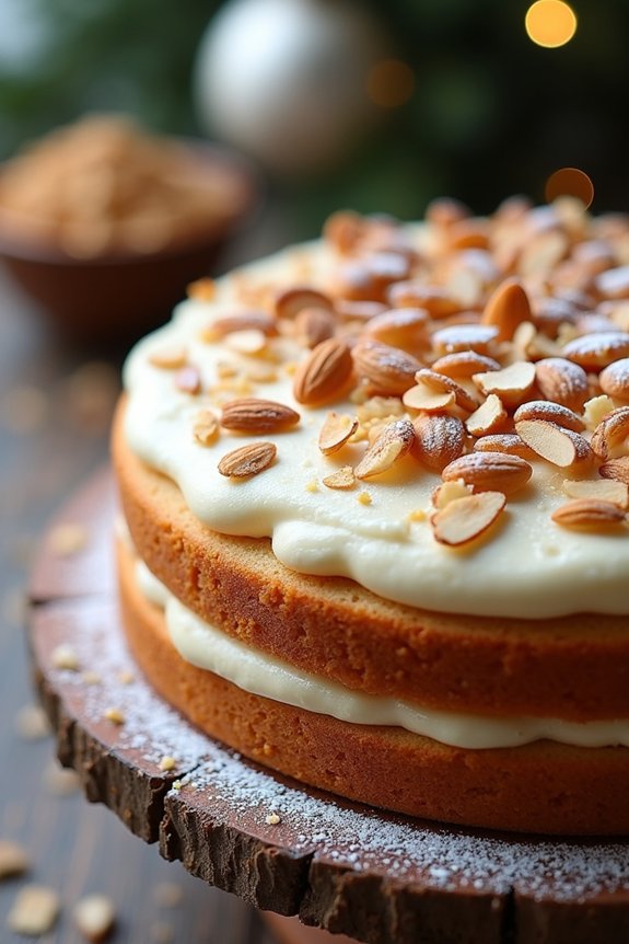 elegant almond cake creation