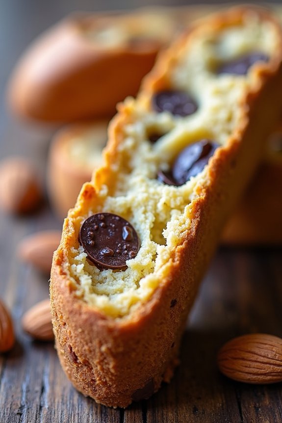 elegant almond chocolate biscotti