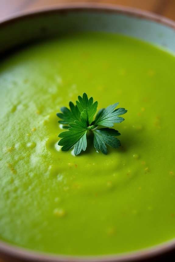 elegant creamy spinach soup