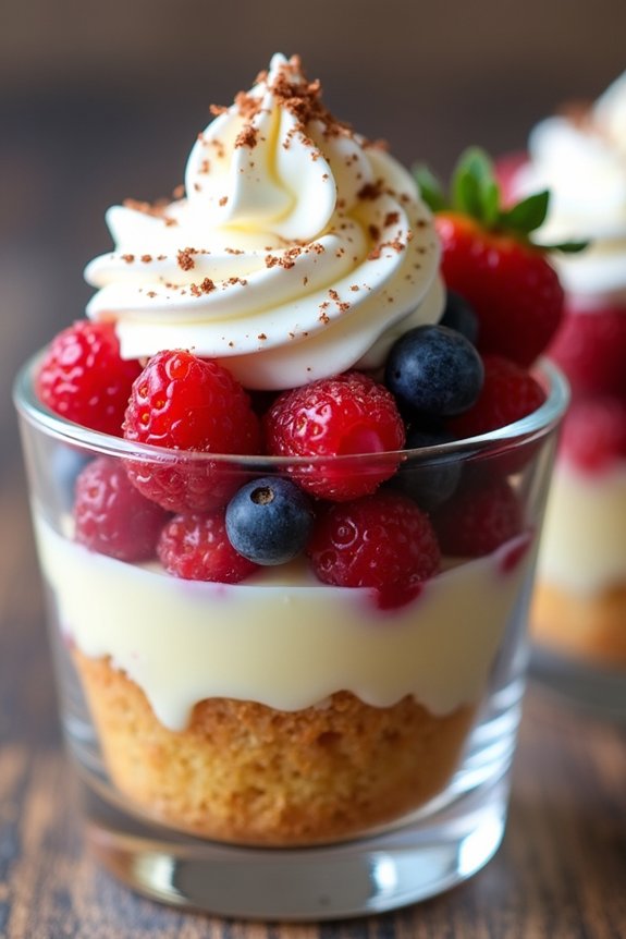 elegant festive dessert cups